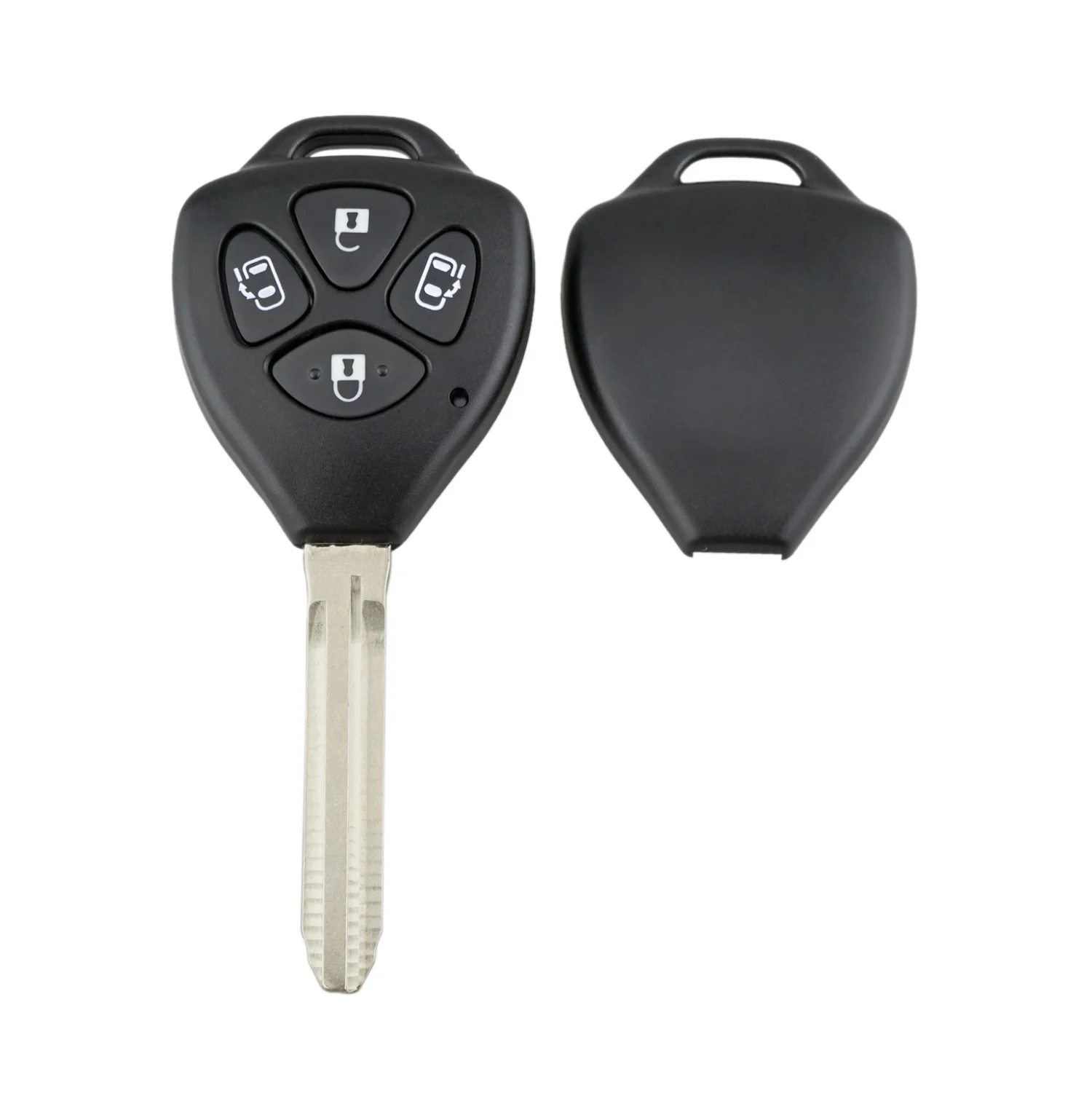 Custodia per chiave auto a 4 pulsanti + lama TOY43 per Toyota Alphard 2005-2009 Guscio portachiavi remoto