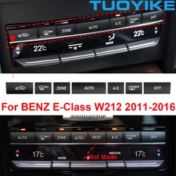 Auto Zentrale Konsole AC Klimaanlage Tasten Taste Pailletten Trim Abdeckung Für Mercedes BENZ E-Klasse W212 E200 E260L e300 E350 2011-16