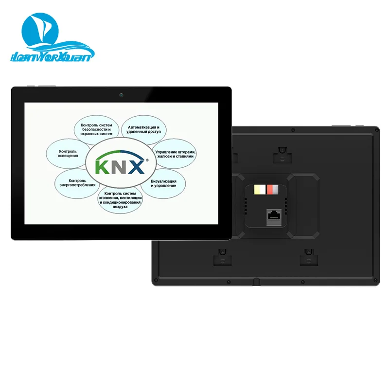 Portworld 10 Inch Debian Touch Switch with Rockchip RK3568 Touch Control Panel  Built in RS485/KNX Port Option