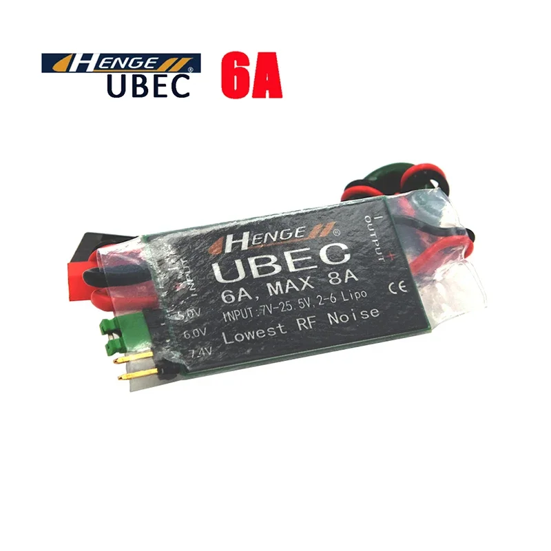 HENGE RC 비행기용 BEC 전압 안정기 출력 6A, UBEC 5V, 6V, 7.4V, 전환 가능 모드, 최대 8A