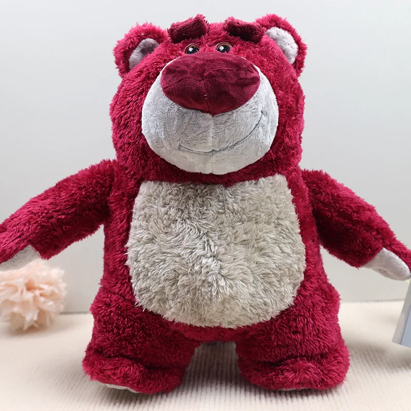 Kawaii Fluffy Strawberry Scented Lotso Huggin Bear Plush Toys Cute Plushies For Girlfriend Pixar Soft Anime Figure Gift For Girl