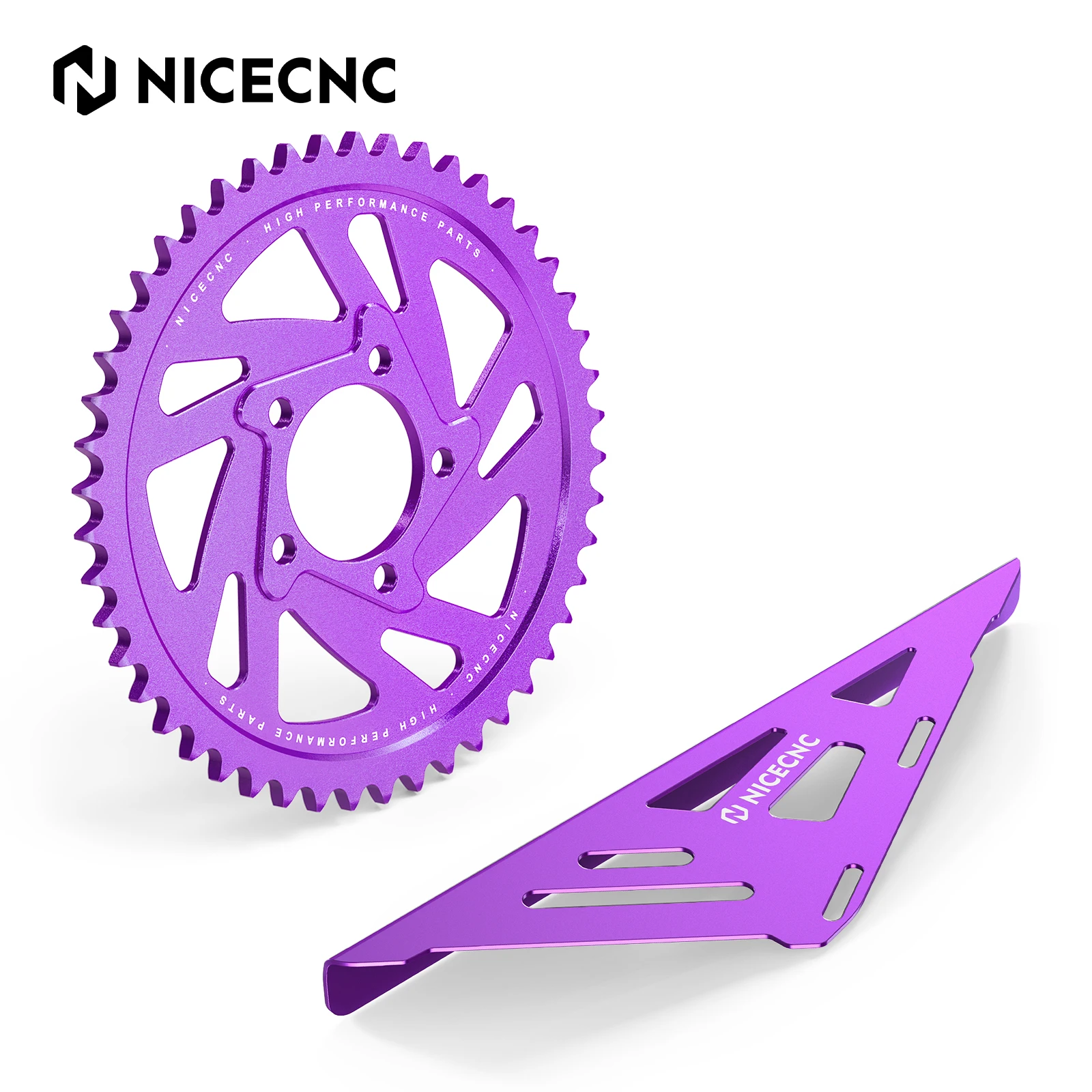 NICECNC Für Surron Light Bee X S L1E 2017-2024 Segway X160 X260 Elektro-Dirtbike 48T Hinteres Kettenrad mit Kettenschutz – Detail 3