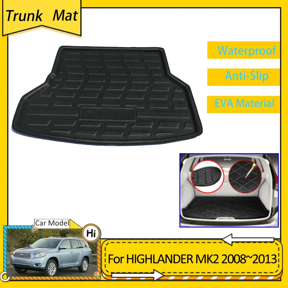 

Car Trunk Mat For Toyota Highlander Kluger XU40 MK2 2008~2013 Accessories Cargo Boot Pad Protective EVA Waterproof Carpet Liner