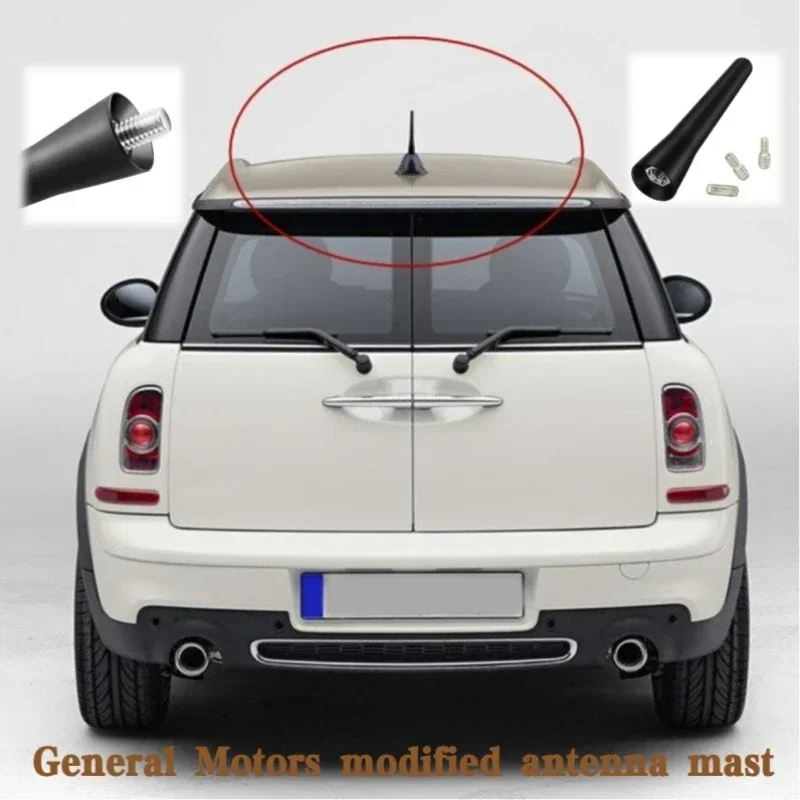 6.5cm Car Mini Short Radio Aerial Antenna Screws Signal Aerial Aluminum Anti Noise Receiver Adapter Universal Flexible Accessory