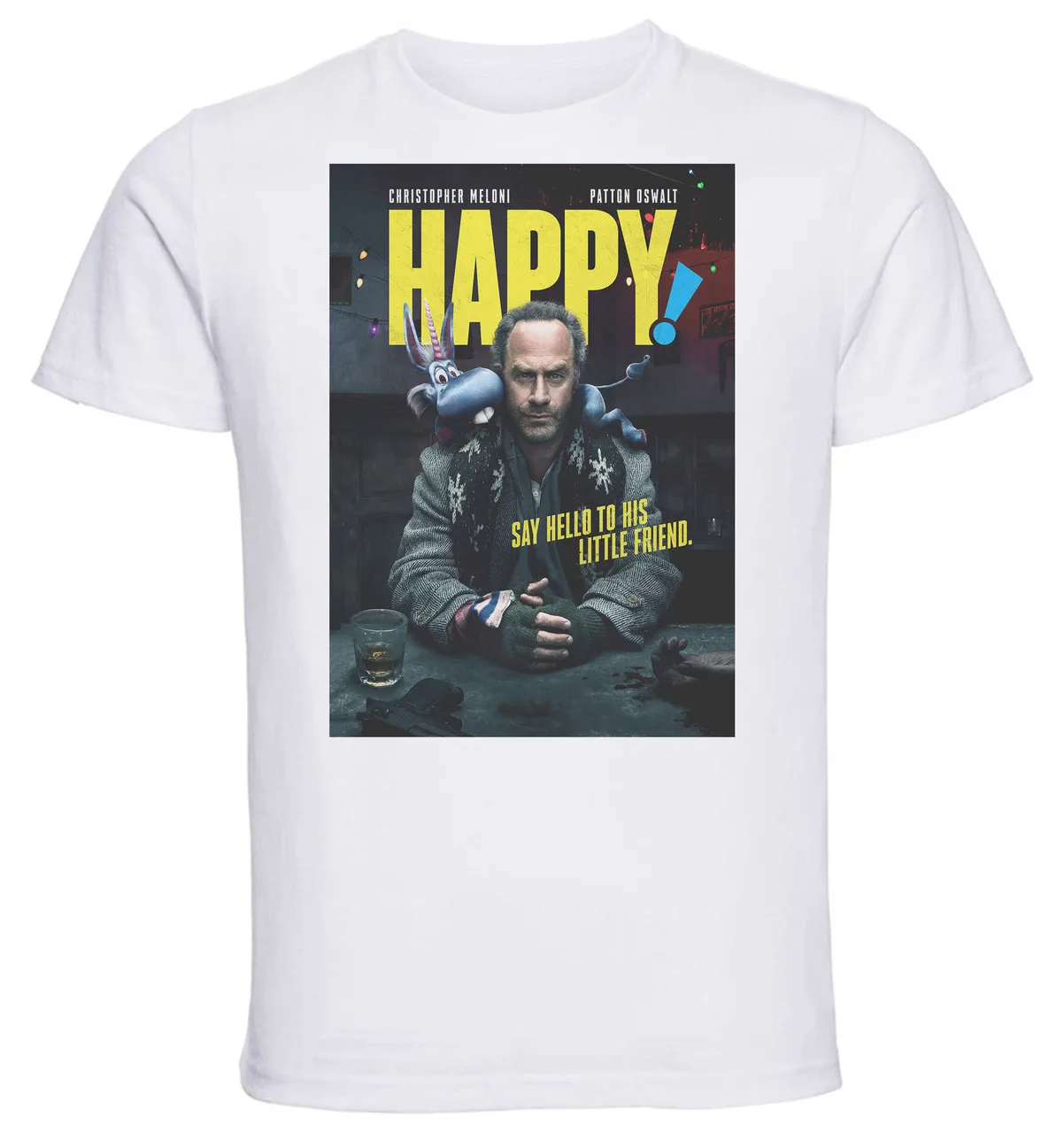 

Футболка унисекс белая Playbill TV Series Happy