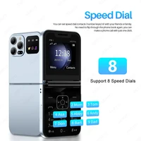 SERVO A50 Pro Flip Phone Dual SIM Card GSM Electric Torch Automatic Call Recording 2.4 Inch Screen Foldable Mobile Phones Type-C 5
