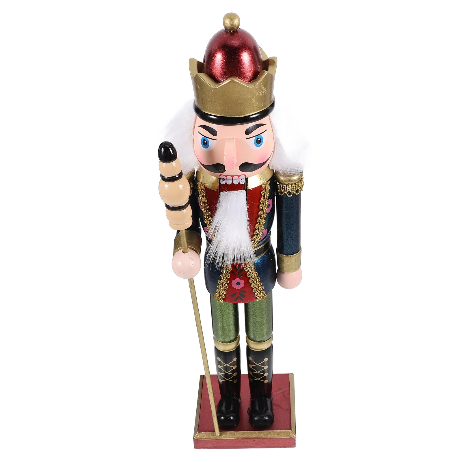 

Wood Christmas Nutcracker Decoration Soldier Figure Xmas Table Ornament Desktop Wooden Nutcracker Decor Xmas Table Ornament