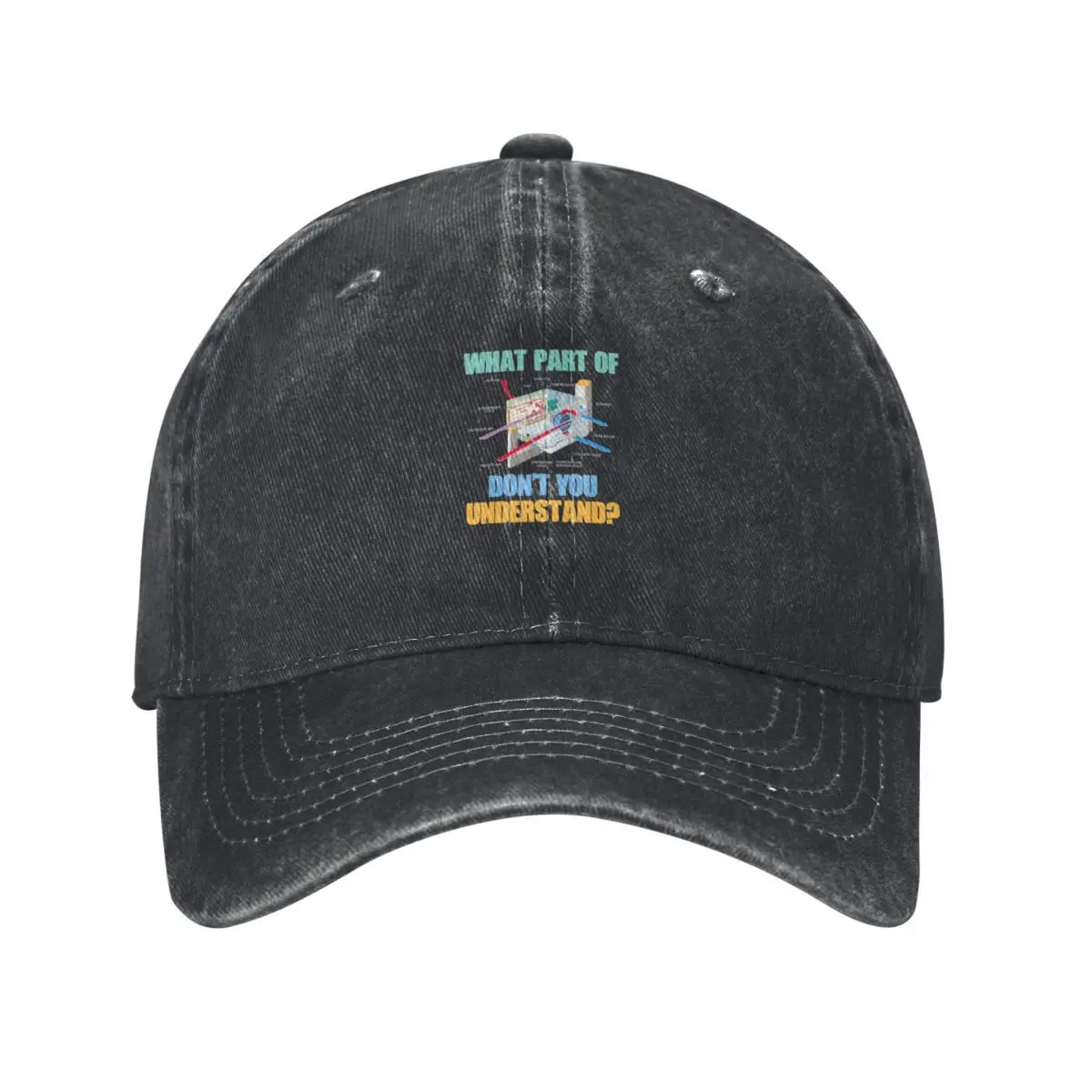 What Part Dont You Understand HVAC Installer Baseball Cap Icon Big Size Hat hard hat Dropshipping For Women 2024 Men's