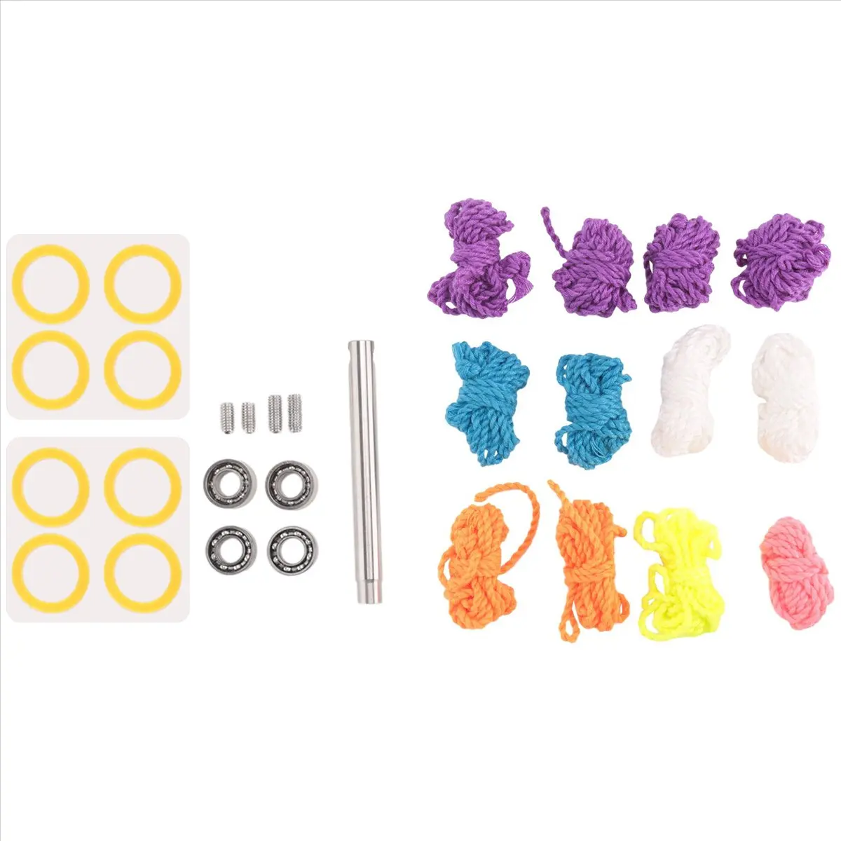 【STOCK】Yoyo Bearing Kit,12 Yoyo Strings,8 Silicone Pads,2 10 Ball Unresponsive Bearing,2 Narrow C Responsive Bearing,4Yoyo Axle