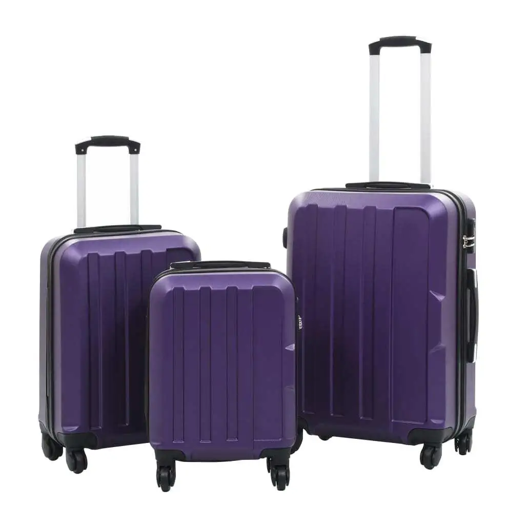 3-Piece ABS Hardcase Trolley Set - Lightweight Durable Luggage for Travel