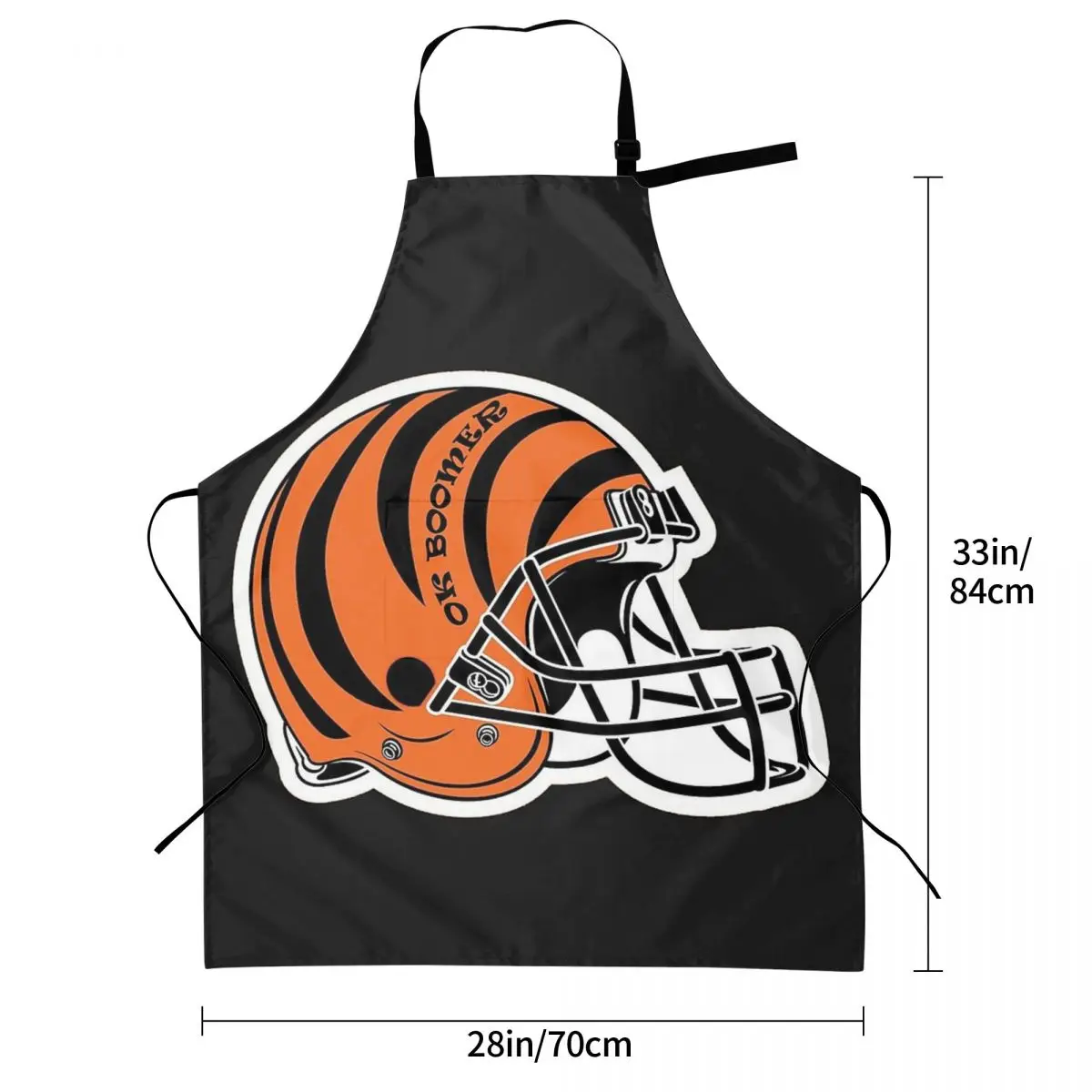 OK BOOMER - Cincinnati Bengals Helmet Apron Chef Cooking Baking Tablier Waterproof Bib Kitchen Cleaning Pinafore for Women Men