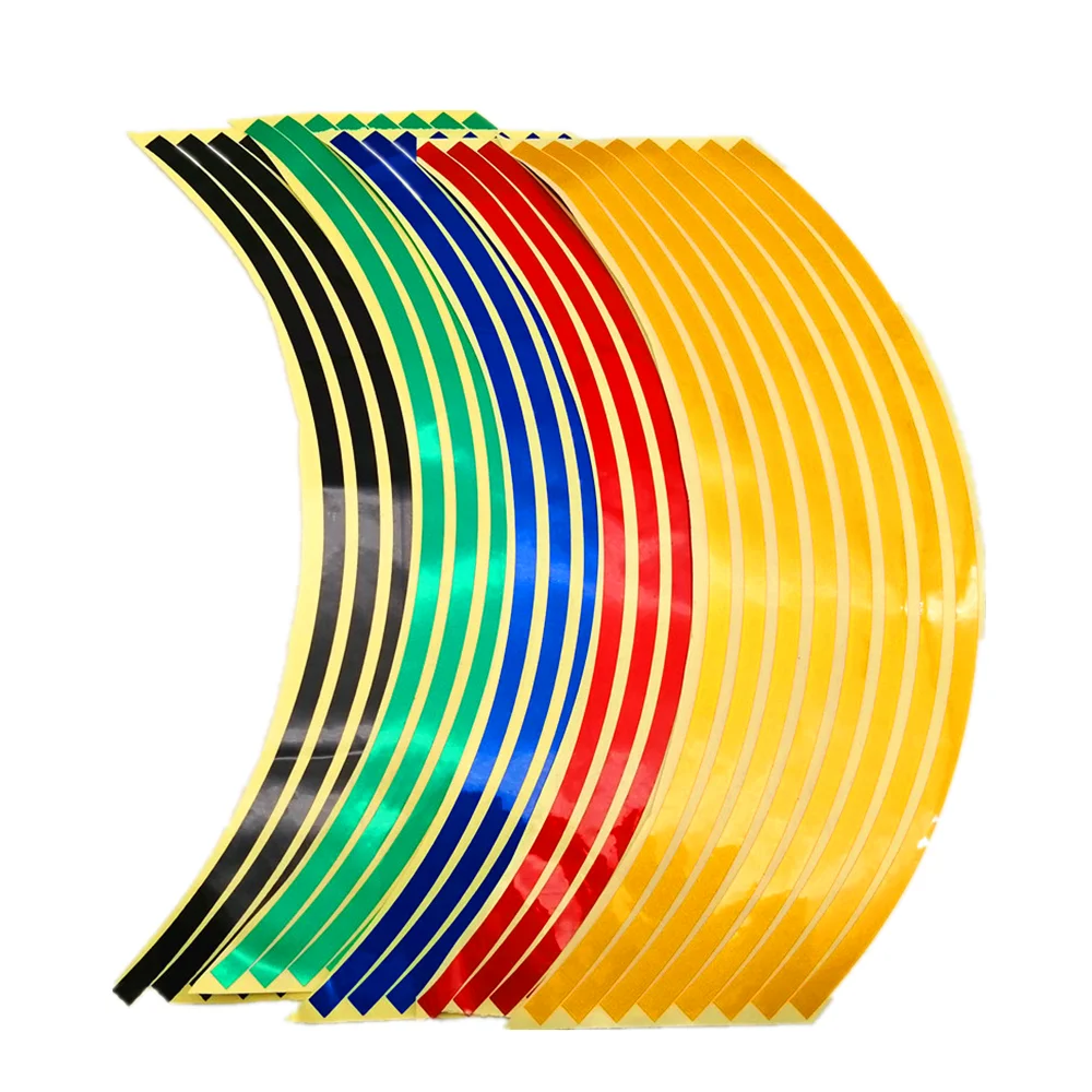 Motorcycle Wheel Sticker Reflective Rim Stripe Tape Moped Scooter Quad Buggy Pit Bike Decal Motorcycle Accessories