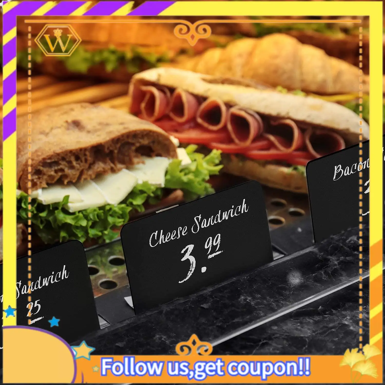 Latest-10 Pack Mini Chalkboard Signs 10X7.5Cm Small Chalkboard Sign Mini Chalkboard Signs For Food Chalkboard Buffet Signs