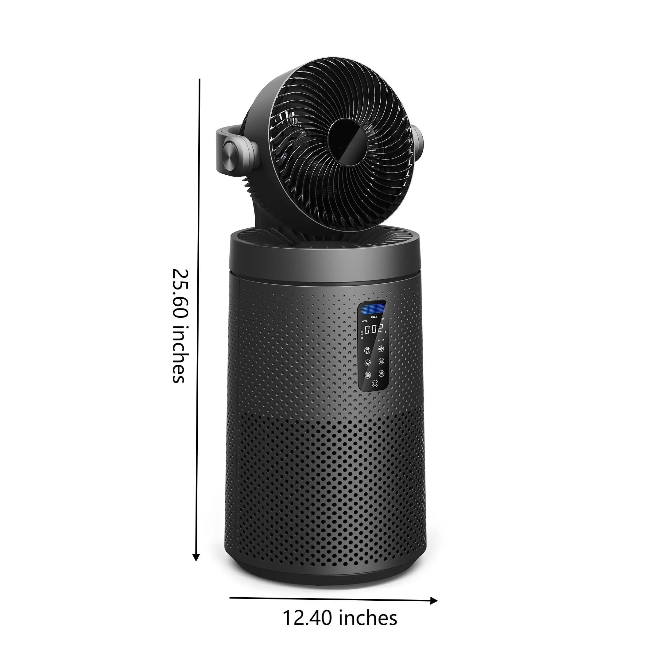 مروحة أجهزة تنقية الهواء من AROEVE للمنزل مع نظام مروحة توزيع الهواء 2 في 1 وغطاء واي فاي ذكي 1980 قدم مربع لتنقية الهواء المتأرجح #6