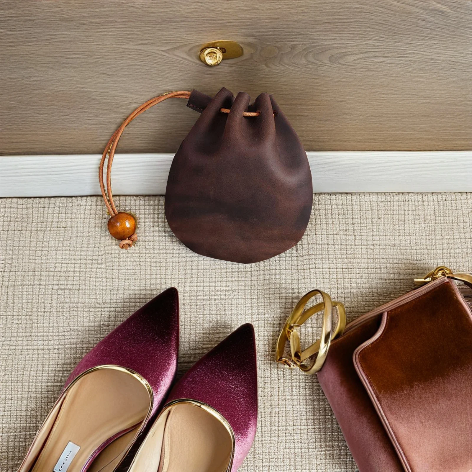 Mini Coin Purse Vintage Small Wallet for Change Keys Cash USB Headset Storage Cute Lightweight Pouch Organizer