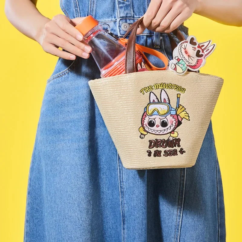 

New The Monsters Drunk In Sea Labubu Handbags Anime Collection Derivative Trend And Cute Bag Around The Seaside Cosplay Kid Gift