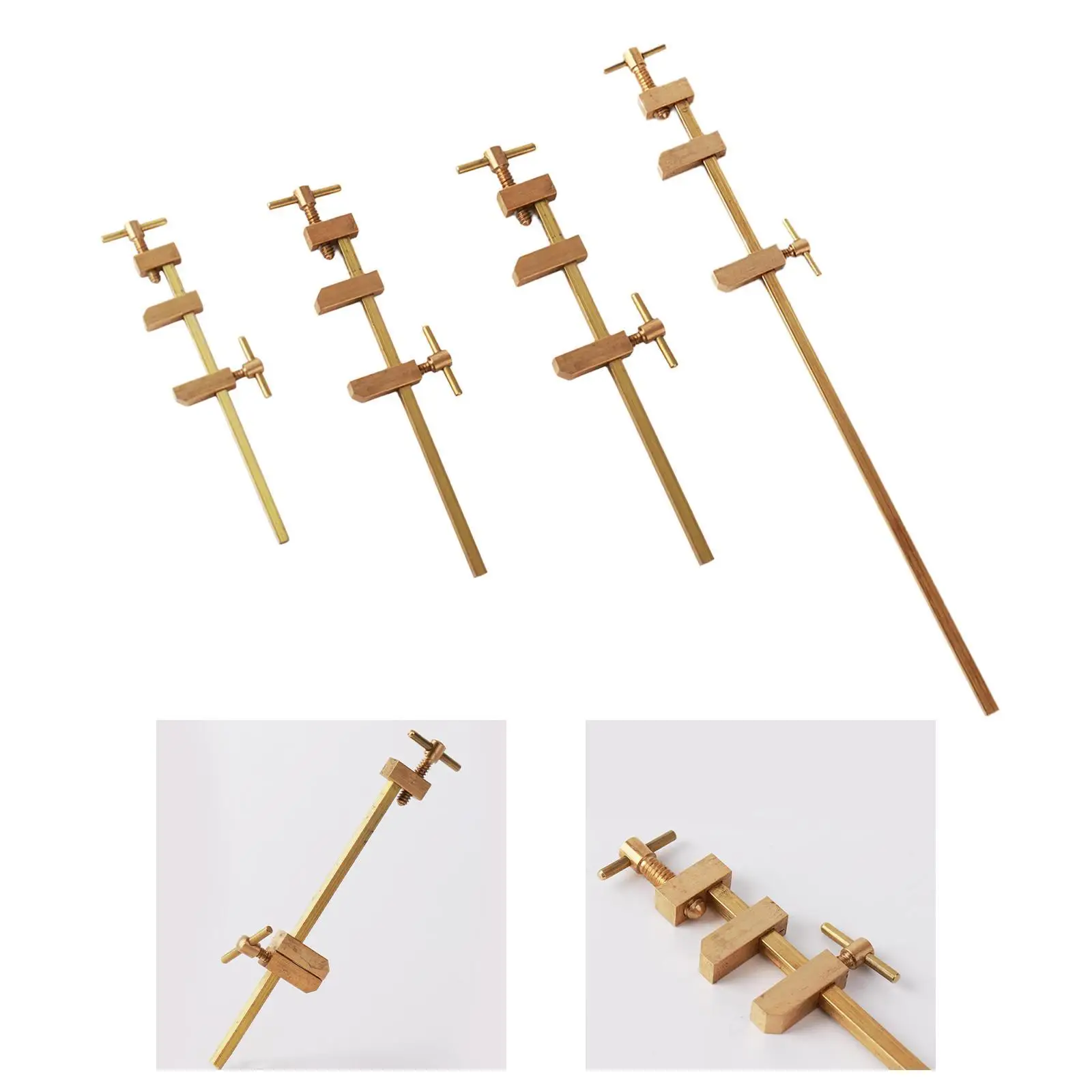 F Clamp Japanese Wood Clamp Brass Comfortable Fixture Splicing Board Positioning Panel Miniature Heavy Duty Woodworking Clamp