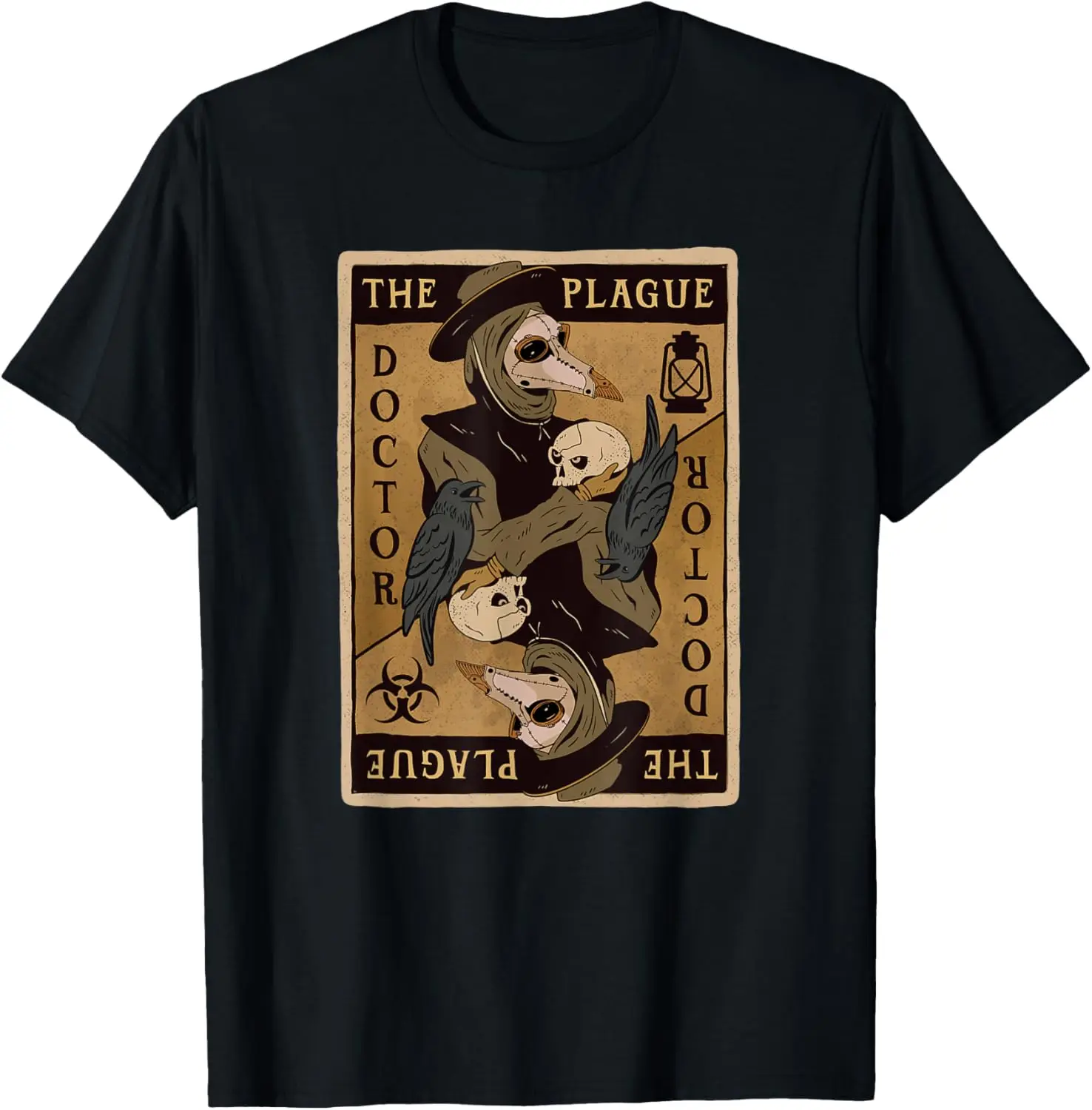 Gothic Steampunk Plague Doctor Tarot Card Reading T-Shirt