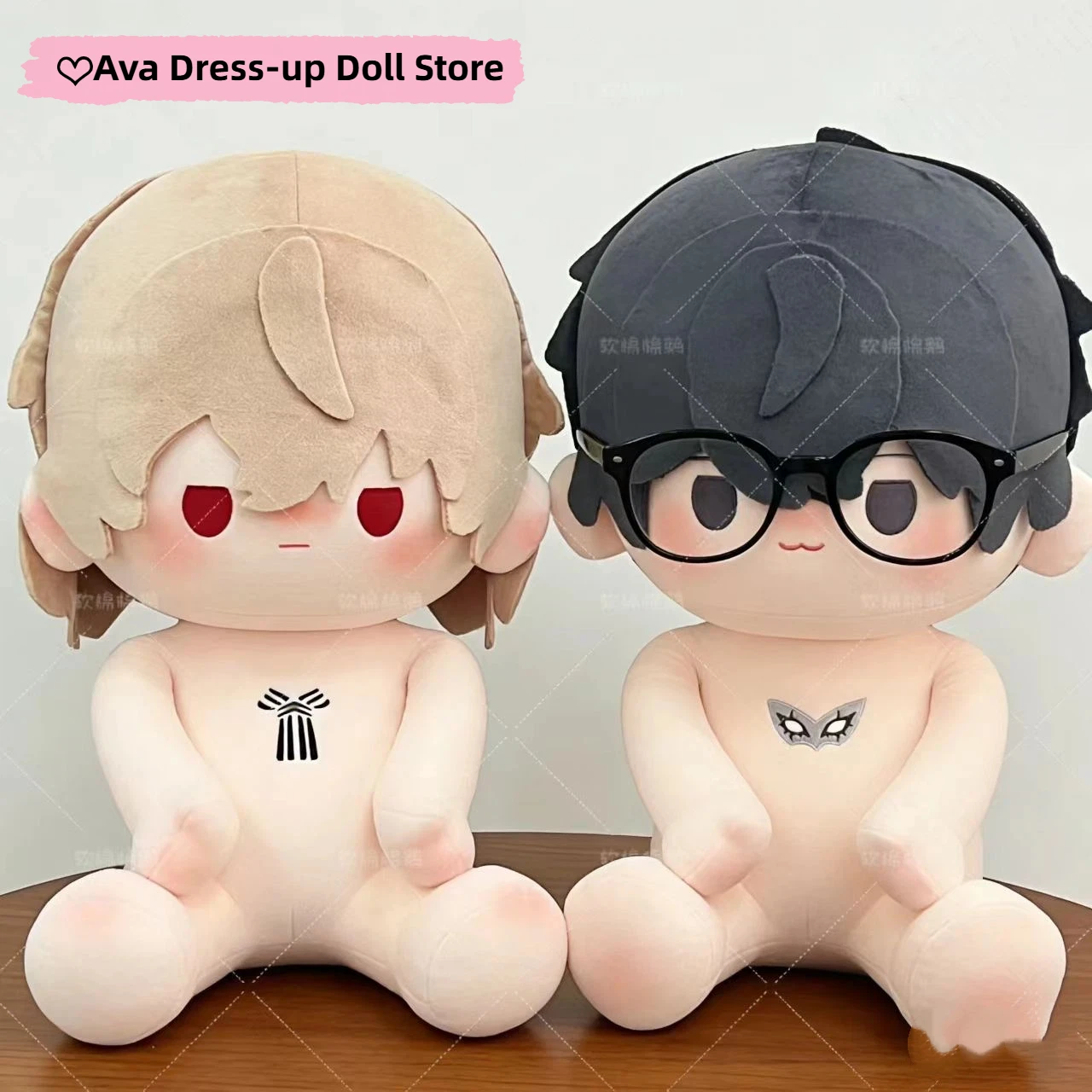 

40CM Anime Akechi Goro Cotton Doll Cosplay Clothes Adorable Delicacy Furry Plushie Adorable Delicacy Ears Gifts Toys for Kids