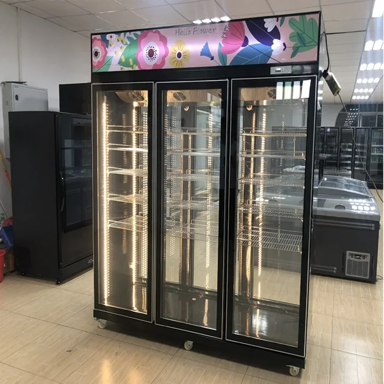 3 Type Glass Door No Fog Display Flower Cabinet