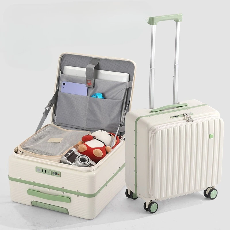 Side-opening Trolley Bag Large Capacity Travel Bag Boarding The Plane Suitcase Set Luggage Carry on Luggage with Wheels
