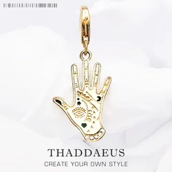 Golden Hand Vintage Charm High Quality 925 Sterling Silver Jewelry For Women Men DIY Fashion