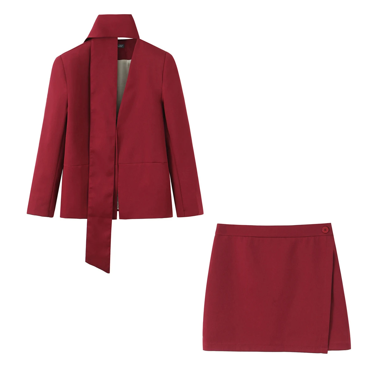 New women's clothing European and American style fashionable simple dress collar suit jacket half skirt set