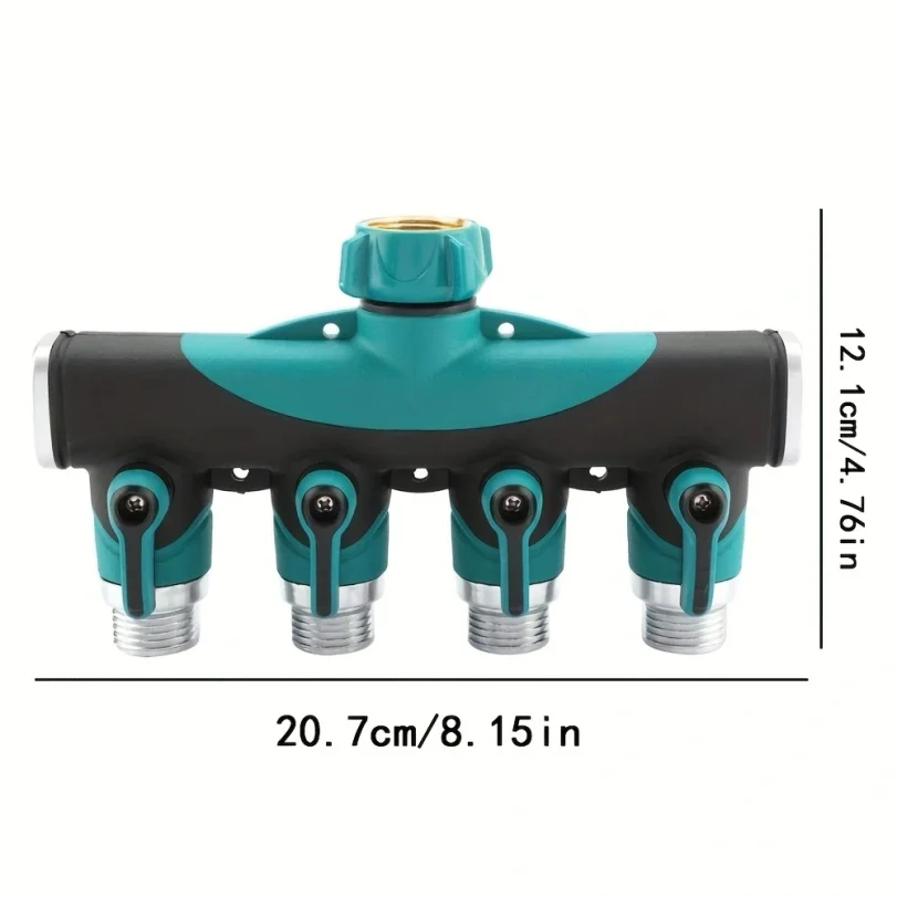 3/4 Inch 4 Way 2 Way Hose Connector Splitter Garden Water Splitter Faucet Adapter Hose Shut Off Valve For Home Garden Set