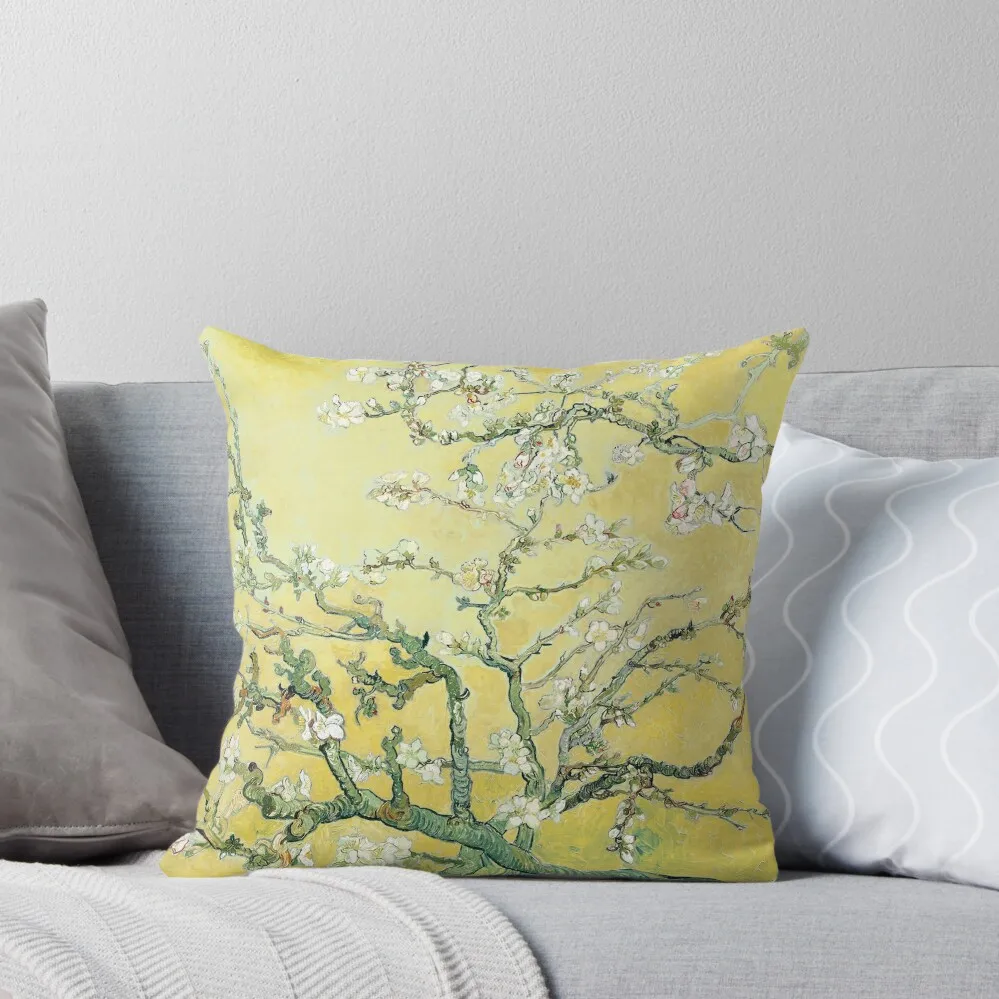

Van Gogh Almond Blossoms, Yellow Throw Pillow ornamental pillows for living room Luxury Pillow Case Cushion Cover Luxury pillow