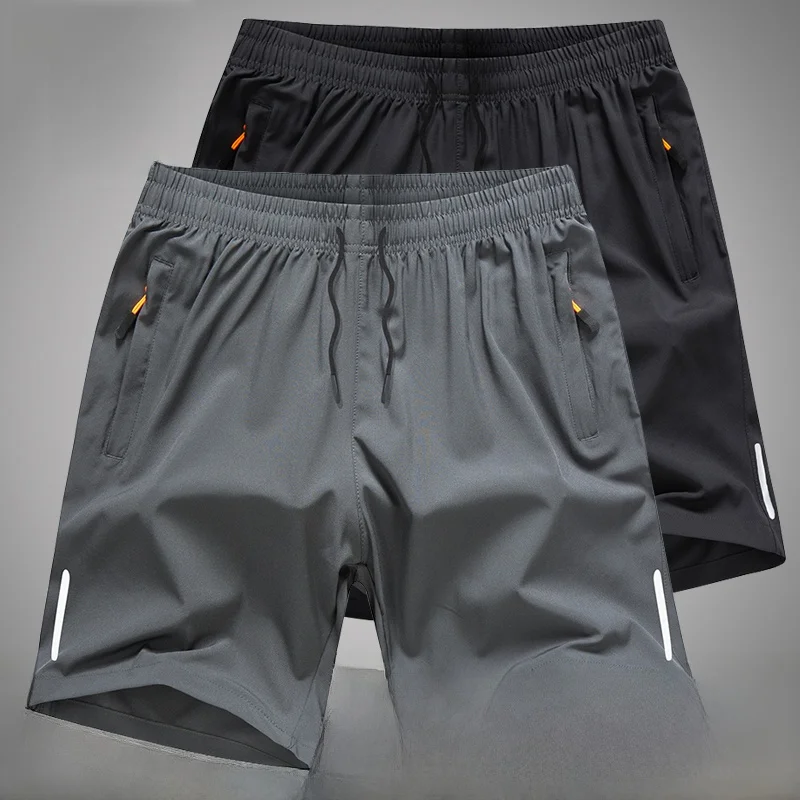 

Men's Spor Ice Silk orts Qui Dry Fitn Training Pants Breathable Summer Running Youthful Polyester Spandex orts