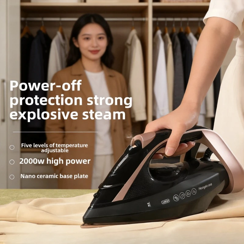 2000W Portable Steam Electric Iron, Household Wet and Dry Dual Use Clothes Ironing Machine
