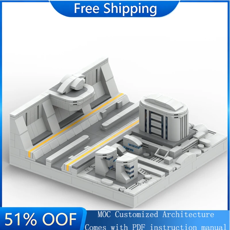 

Набор строительных блоков MOC Star Battle Series, 566 деталей, частично стереоскопическая модель, креативный конструктор, детские игрушки, подарки на день рождения