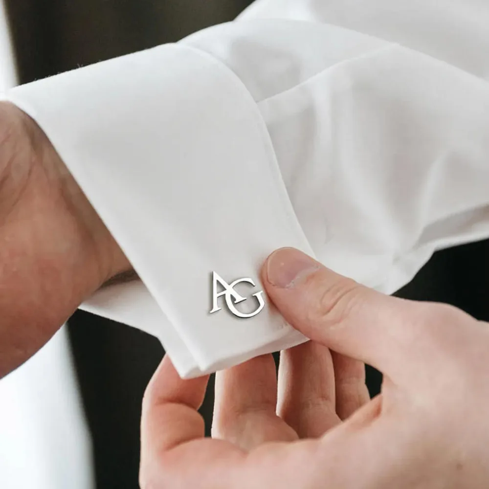 Cufflinks customized for the best man, can personalize letter cufflinks, wedding gift for the groom, father, best man gift