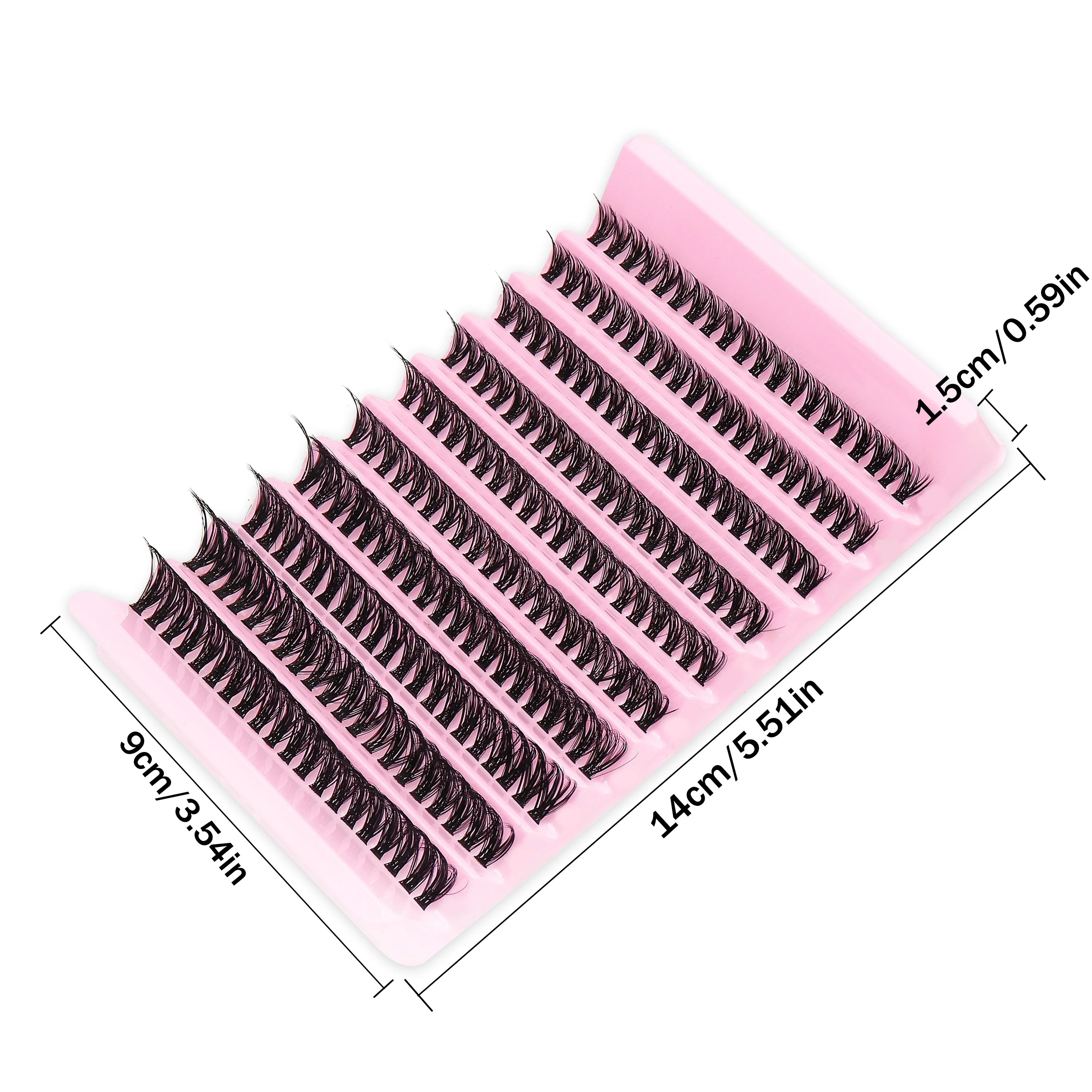 200-teiliges D-Curl-Cluster-Wimpern-Set – DIY-natürlicher Look, 8–16 mm Längen für Heim-Wimpernverlängerungen – Detail 6