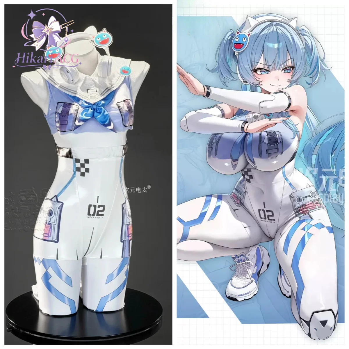 Mekami Shifty cosplay Elegant Cosplay Goddess Mekami Shifty bodysuit Cosplay Anime Costume full set Victory Game Outfit