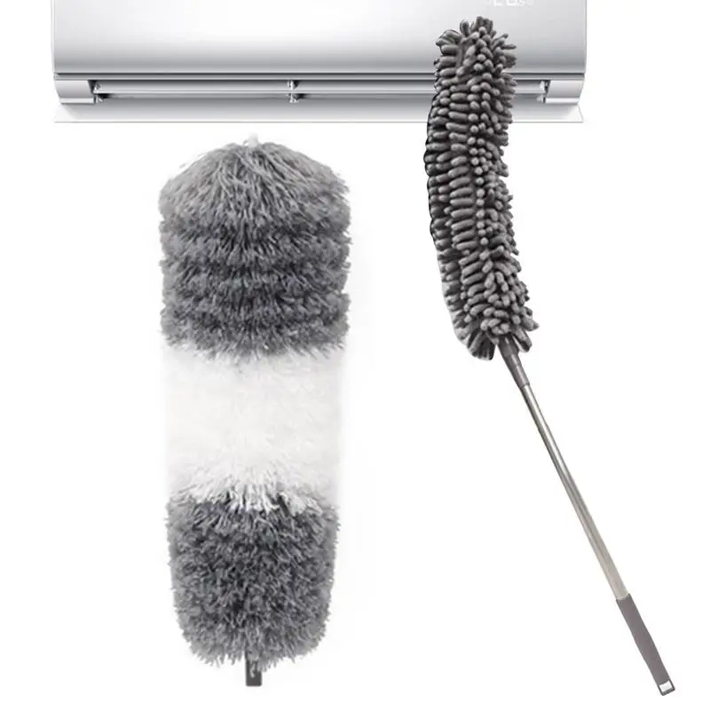 NEW Telescopic Cleaning Duster Brush Extended Long Crevice Spider Web Microfiber Brushes Bendable Household Dust Clean Remover