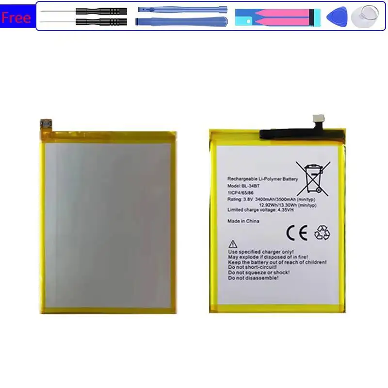 

Mobile Phone Battery Stable BL-34BT 3400Mah For Tecno KA7 Spark 2 Spark2