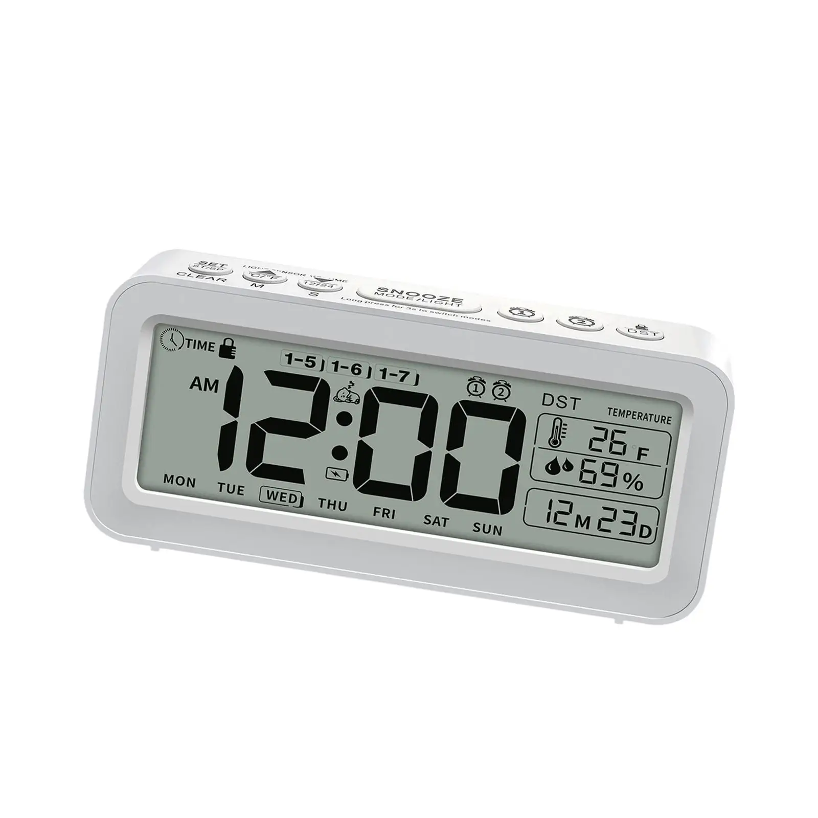 Practical Digital Alarm Clock Lightweight Portable LCD Countdown Timer Table Clock for Students Kids Bedroom