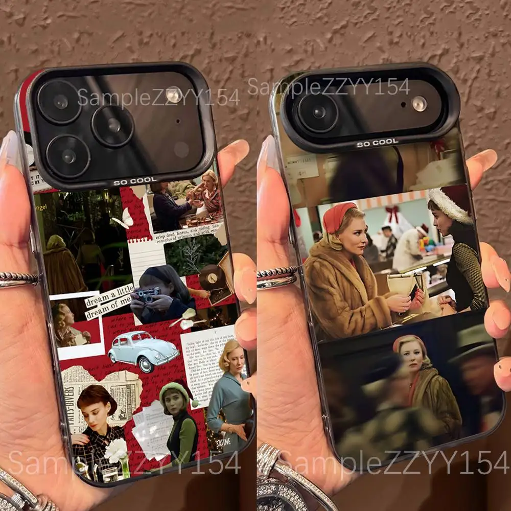 C-Carol Movie Phone Case For iPhone 17,16,15,14,13,12,X,8,Pro,Max,Plus,E,SE4,Air,Mini Black IMD Matte