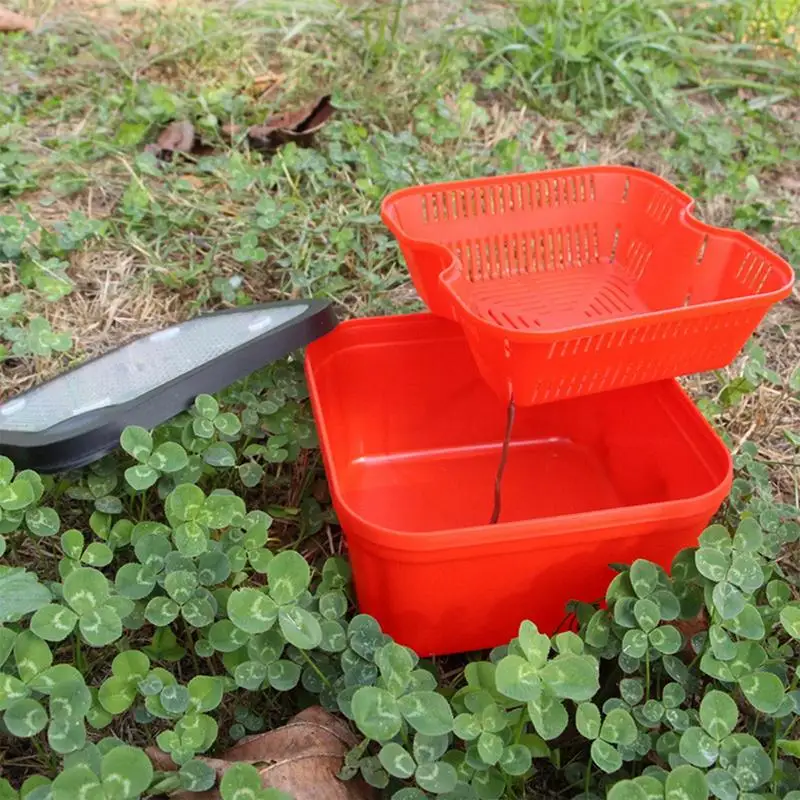 

Коробка для живой приманки Коробка для рыболовных снастей Коробка для рыбалки с внутренней рамой Рыболовные аксессуары Контейнер для живой приманки с красным червем