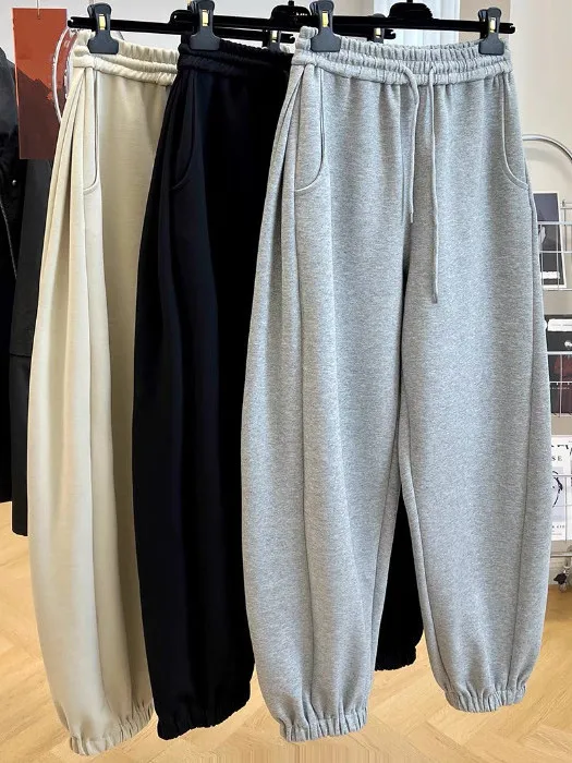 

Женские свободные брюки-карго в американском стиле с высокой талией и шнурком, повседневные спортивные штаны-харланы для похудения