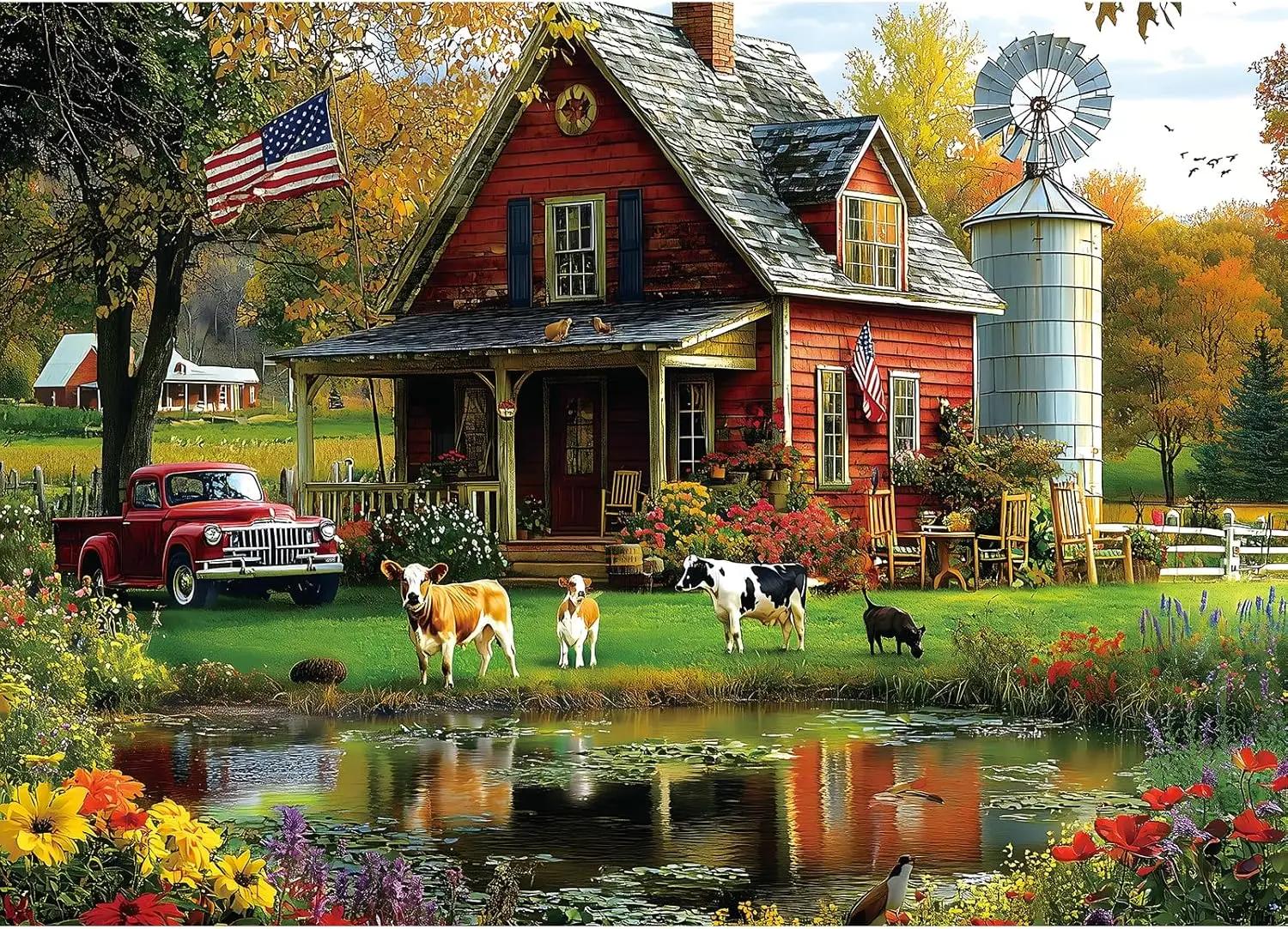 

Деревянные пазлы различных размеров Autumn Farm, без пыли, для домашнего декора, подарок на день рождения, игрушка для мужчин, женщин, пожилых людей