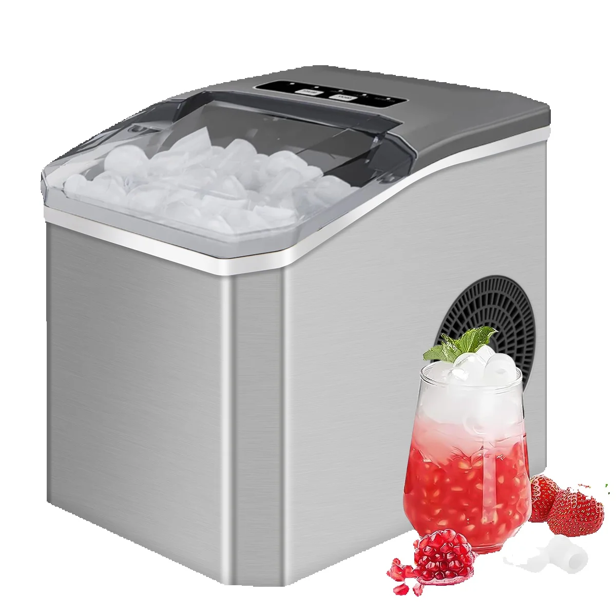 Elektrische ijsmachine 220V voor bar, huis, keuken, kantoor, cilindrische ijsblokjesmachine via schep, automatische mini-ijsmachine
