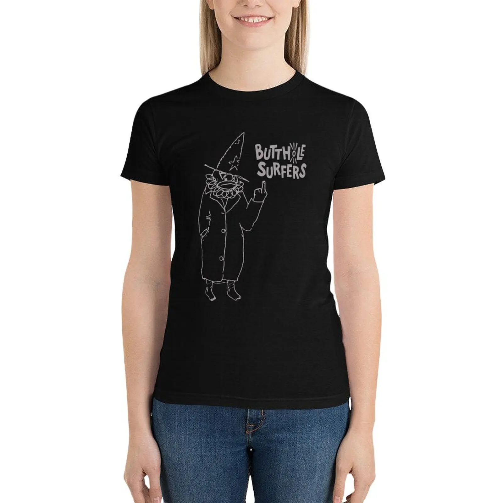 

Butthole Surfers Butthole Surfers Punk Noise Rock T-Shirt oversized funny t shirt for Women