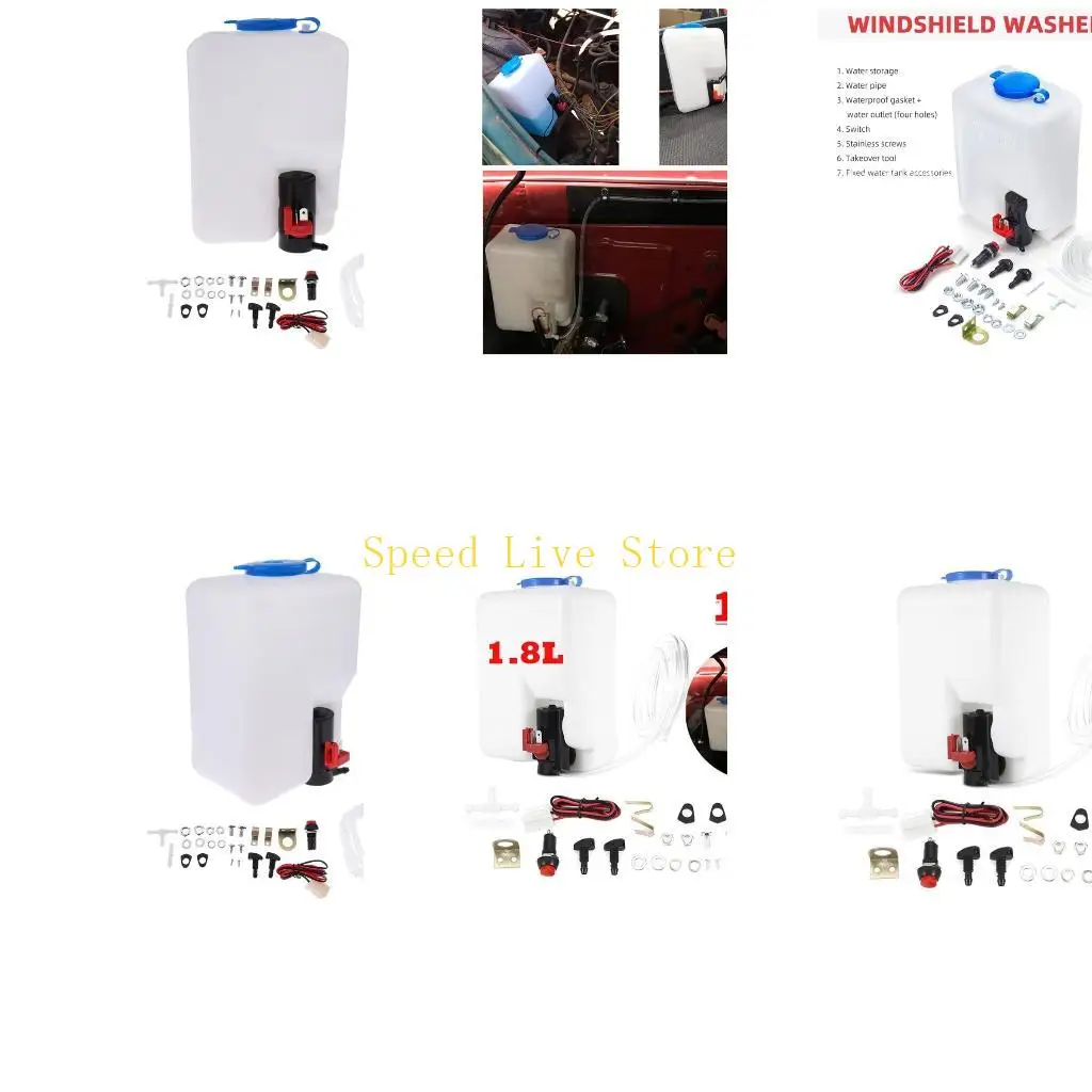 

547C Windshield Washer Reservoir Bottle with Jets Wiring Water Hose