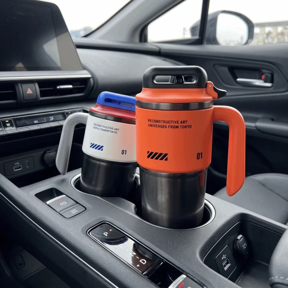 304 Stainless Steel Sports Insulated Bottle One-Click Open Lid Built-in Straw Insulated Water Bottle Large Capacity