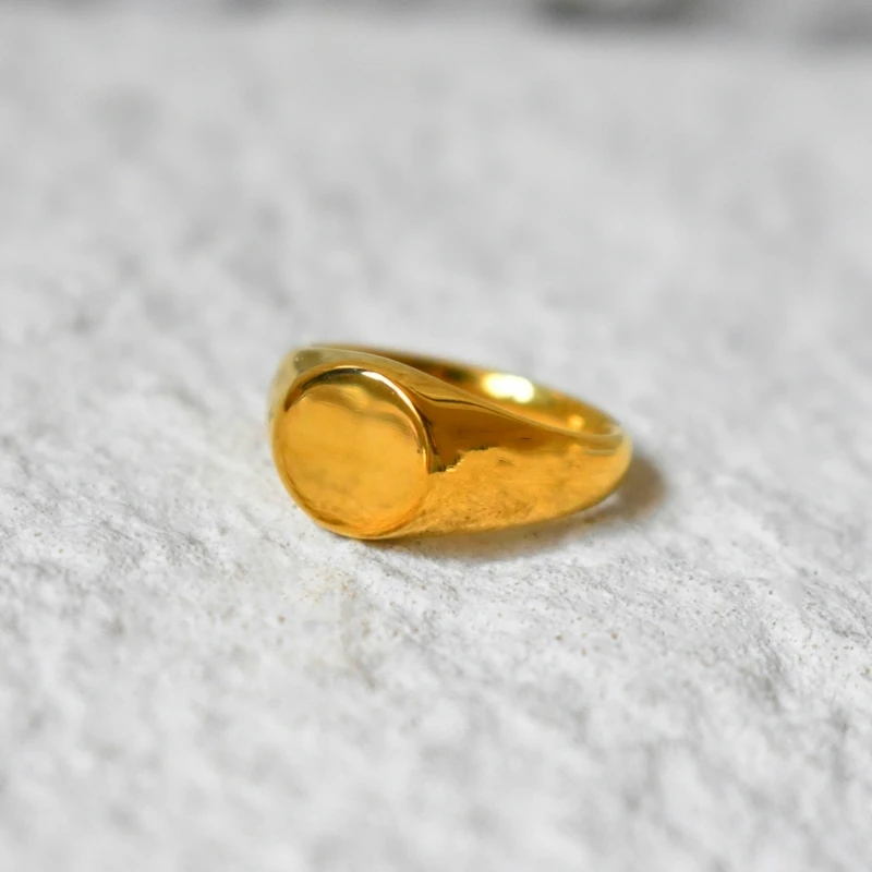 Anillos simples de acero inoxidable a la moda para hombres y mujeres, banda ovalada Punk Hip Hop, anillo con sello superior plano, regalos de joyería para fiesta