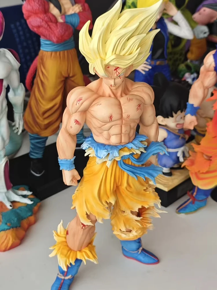 29cm dragon ball z jt estátua son goku figura super saiyan goku figuras de ação desktop ornamentado coleção modo brinquedos presentes