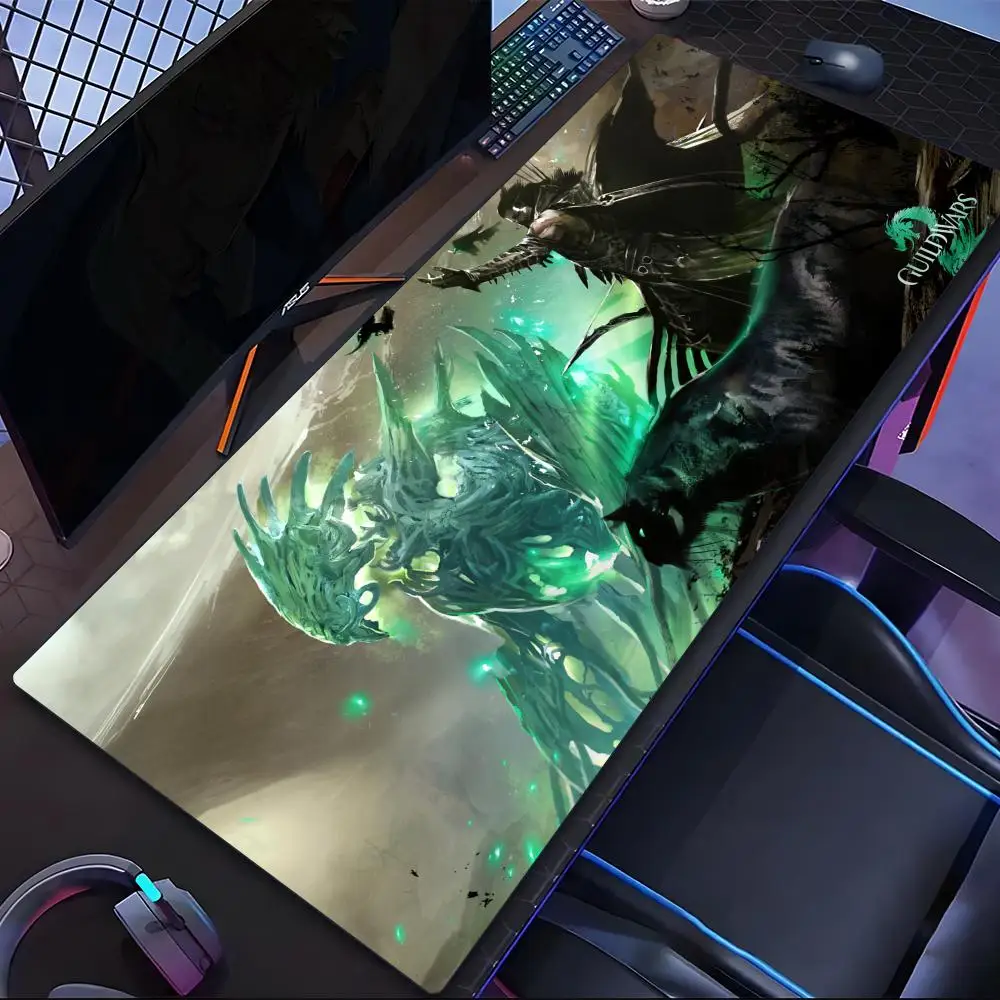 

guild wars 2 Mouse Pad Tablet mouse Pad Laptop xl desktop mouse pad, cute HD Rainbow Gaming keyboard pad, csgo Player, 90x40