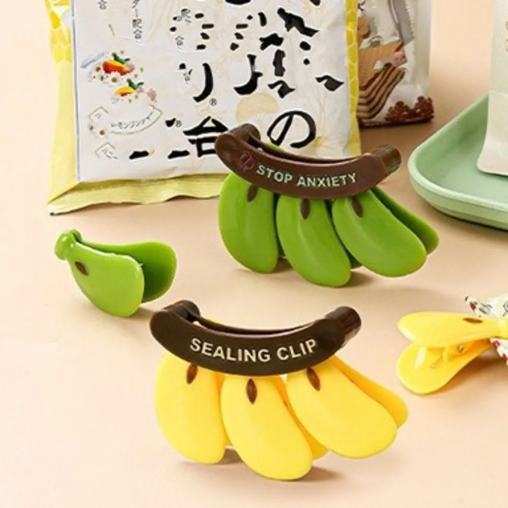 

Plastic Banana Magnetic Sealing Clip Hand Press Moisture-proof Fresh-keeping Clip Household Multifunctional Food Bag Clip